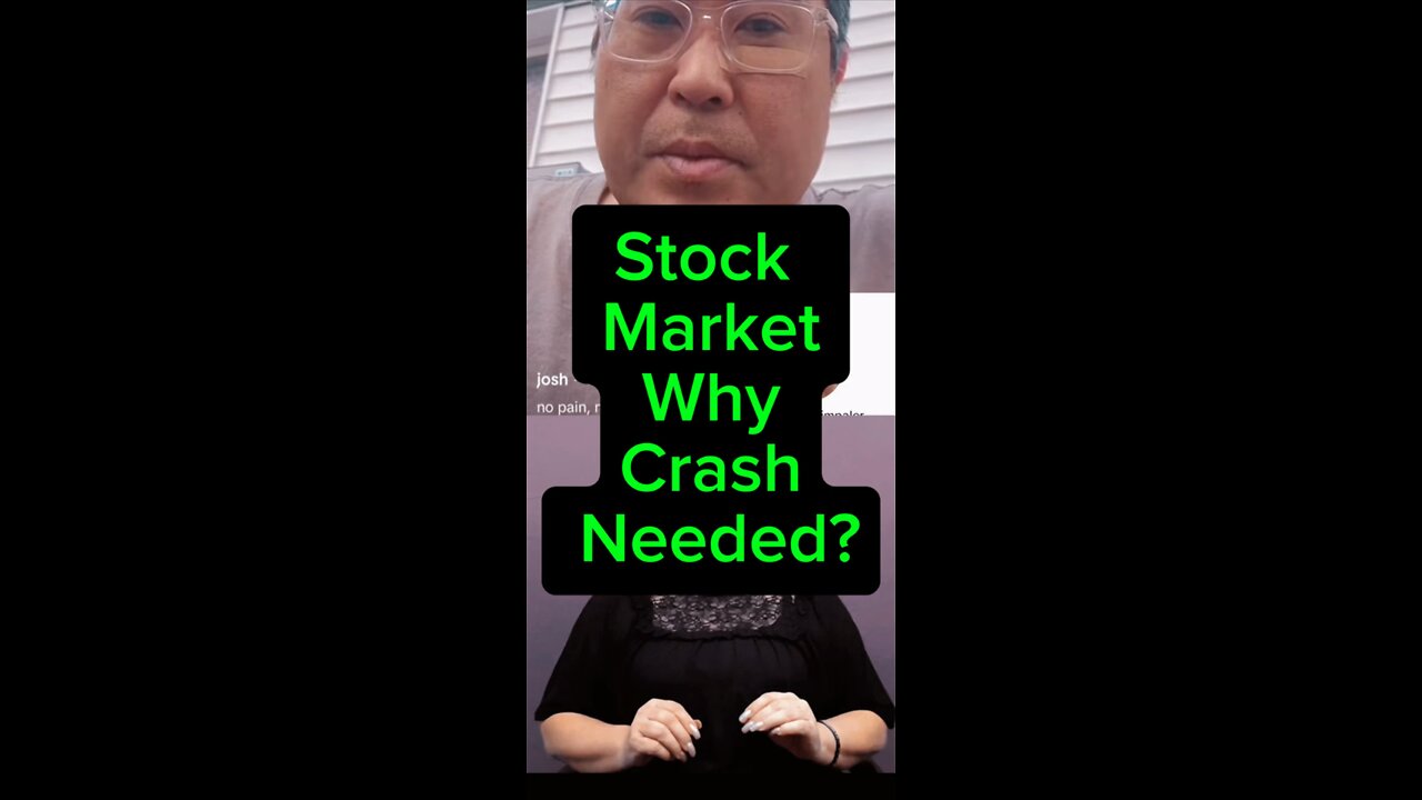 Stock Market Needed To Be Crashed! 🥳
