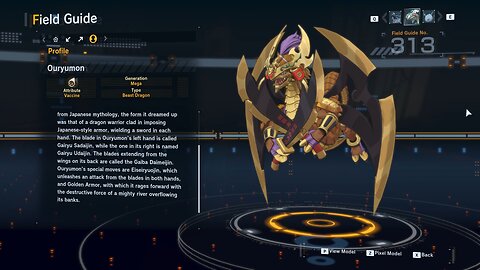 ouryumon all digivolution/de-digivolution/profile Digimon Story Time Stranger