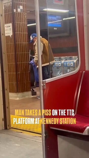 Man Takes a piss at subway station!