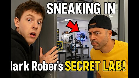 SNEAKING Into Mark Rober's SECRET LAB! (He Caught Me…)