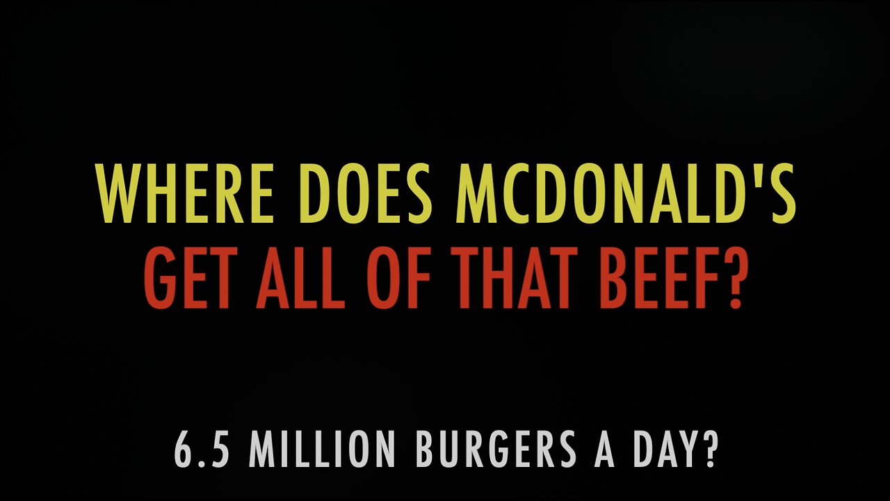 WHERE DOES MCDONALD'S GET ALL OF THAT BEEF?