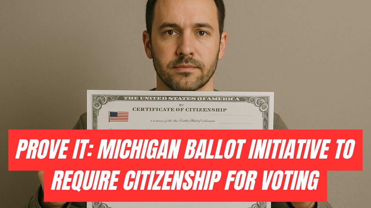 PROVE IT! Michigan ballot effort to require citizenship proof for voting - Rep. Brian Posthumus