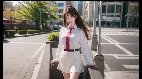 [4K AI girl]Student Clothing#학생복#学生服#lookbook#ai#girl 
