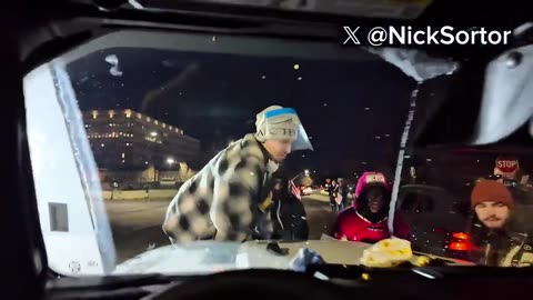 Nick Sortor reveals moment activist surrounded his vehicle and got violent