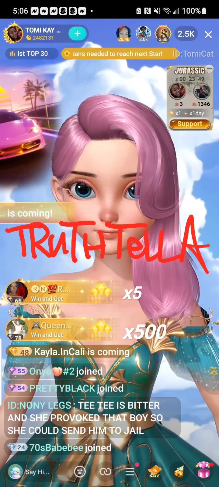 QUEEN TOMIKAY TEACAP & TEAM PK 8/8//25 FULL LIVE