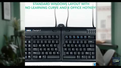KINESIS Freestyle2 USB-A Ergonomic Keyboard w/ VIP3 Lifters for PC (9" Separatio