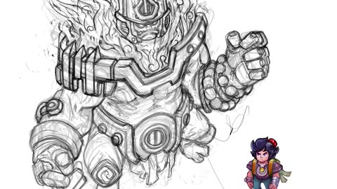 I wanted to create a monster design made up of emotions and i started with the anger monster!
