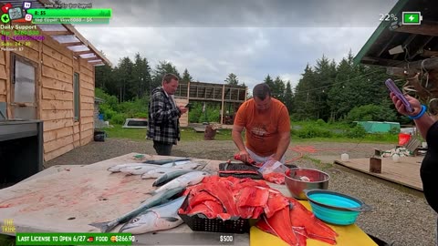 🟢Loads Of Salmon to Clean ISOLATED ALASKA SALMON FISHING | Isollated Village| !Real !Homestead