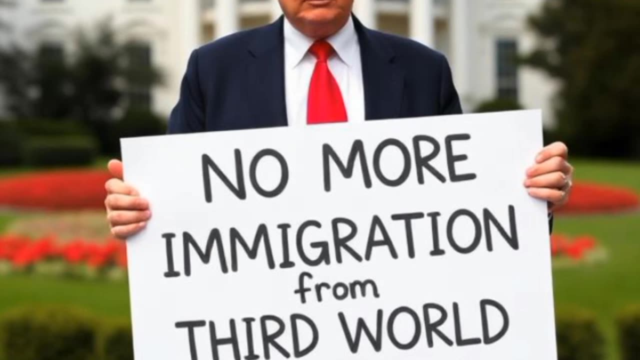 Donald Trump says No more Immigration from Third World Countries.
