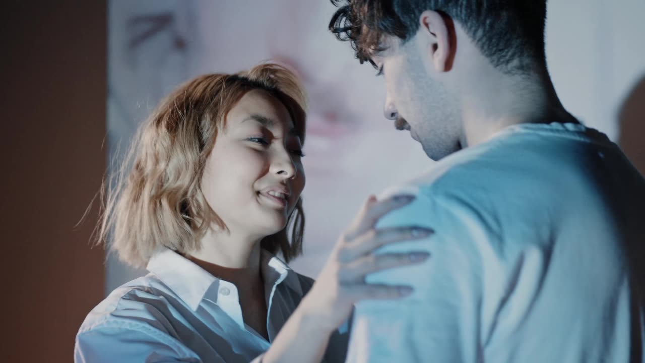 Happy Couple Dancing Romantically