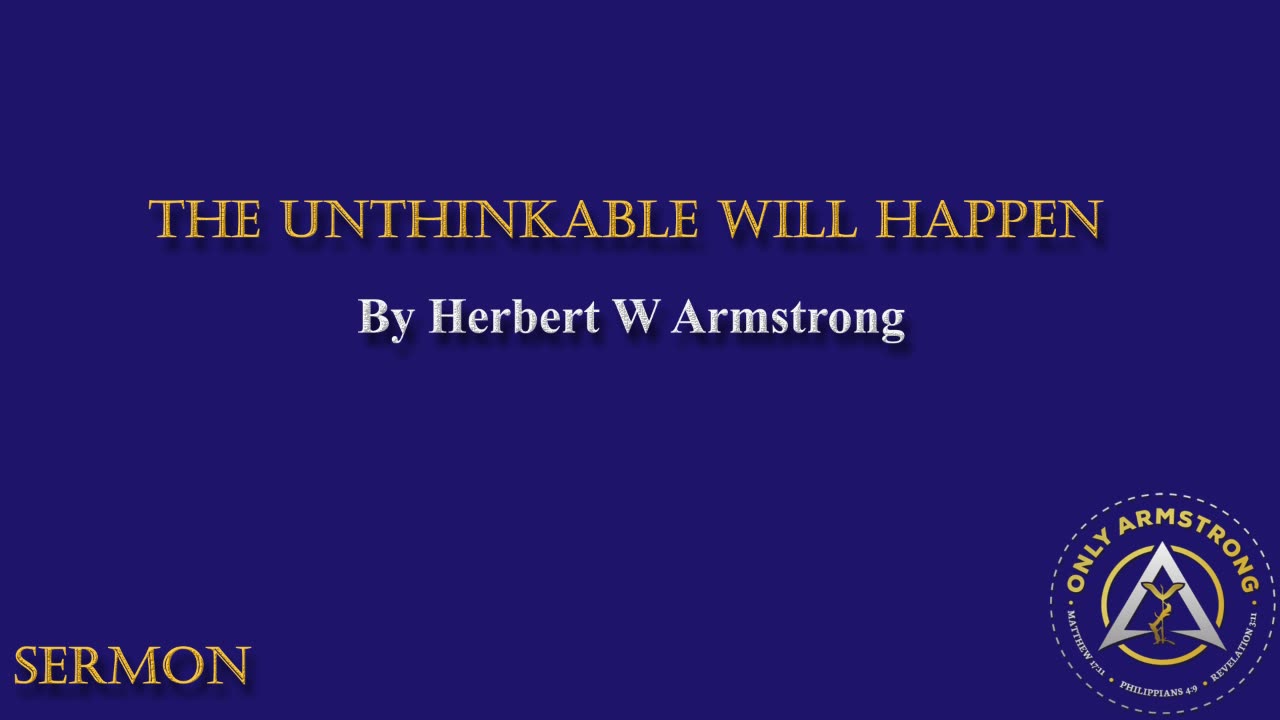 The Unthinkable Will Happen