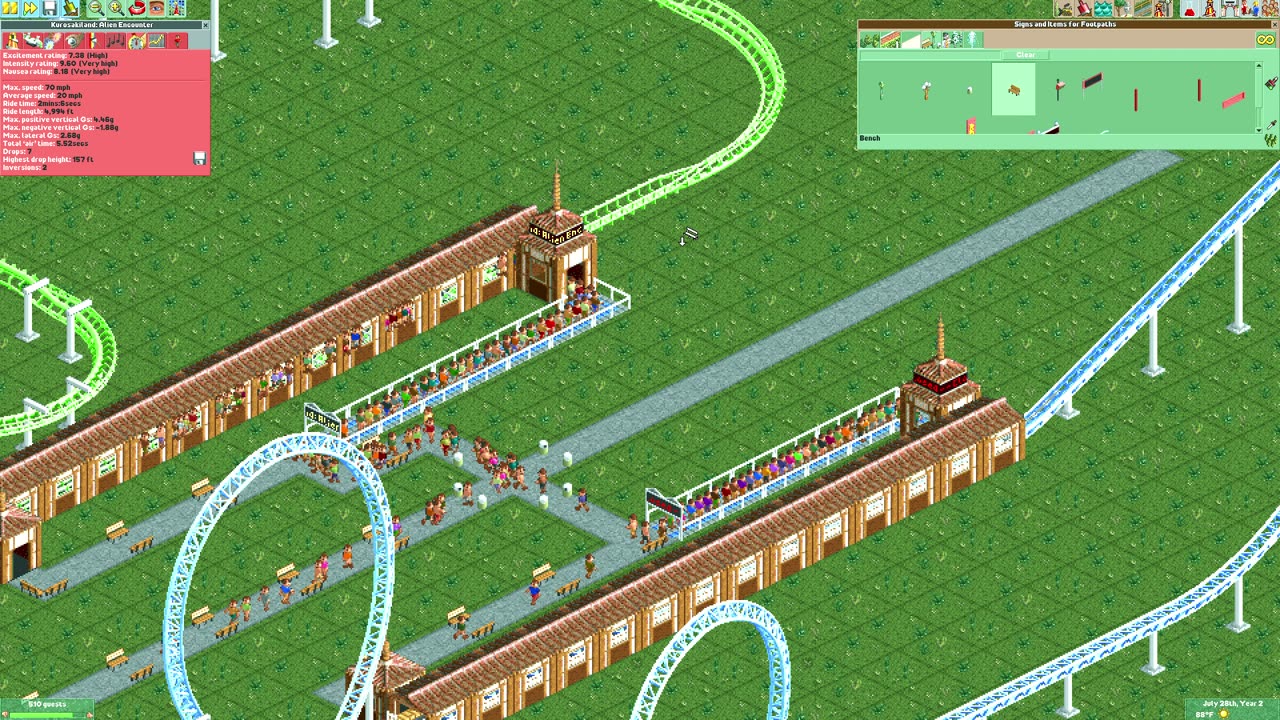 Open Rollercoaster Tycoon 2 - Six Flags Inkopolis Square - Blizzard Warning