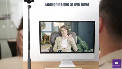 JCWINY Webcam Stand, 28 Inch Web Cam Stand for Desk, Adjustable Webcam Mount Cam