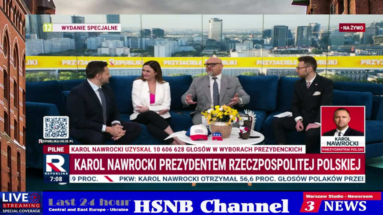 Live restream from HSNB SKYLINE - satellite broadcasting via Eutelsat 9b