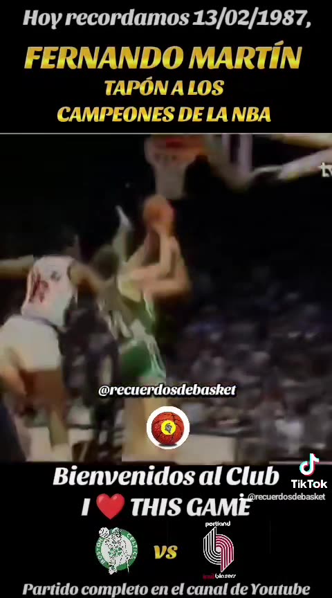 Fernando Martín tapón a los campeones de la NBA! 💪🏀