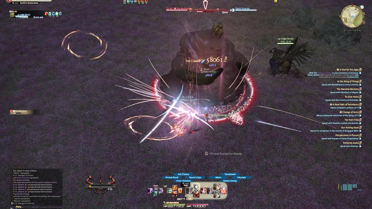 Final Fantasy 14 Elite Mark A Rank- The Mudman Solo WAR