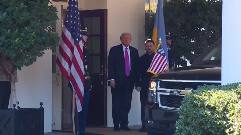 President Trump Greets the President of Ukraine