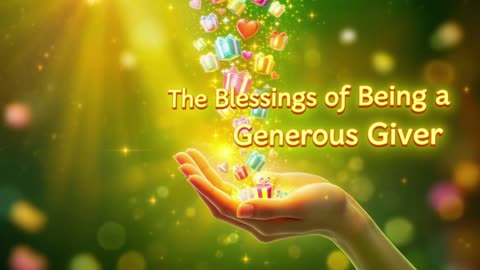 The Blessings of Being a Generous Giver