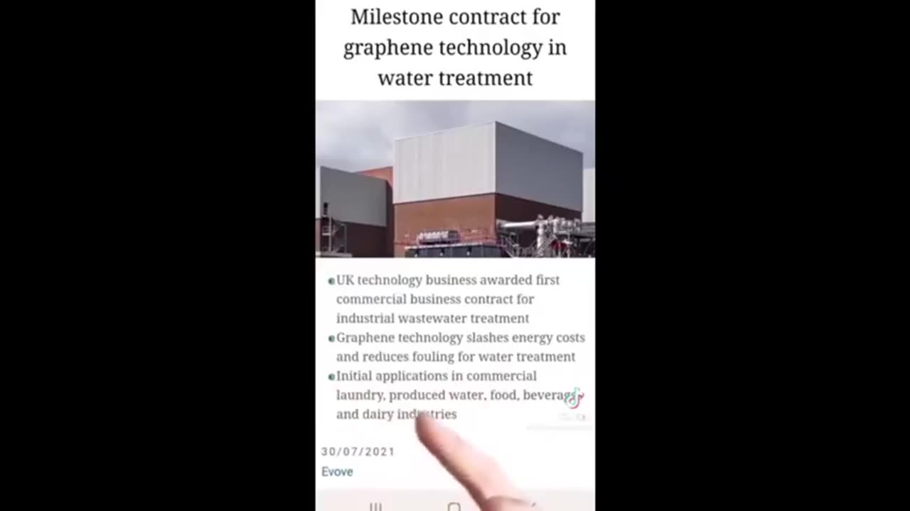 GRAPHENE TECH IS BEING PUT IN UK DRINKING WATER