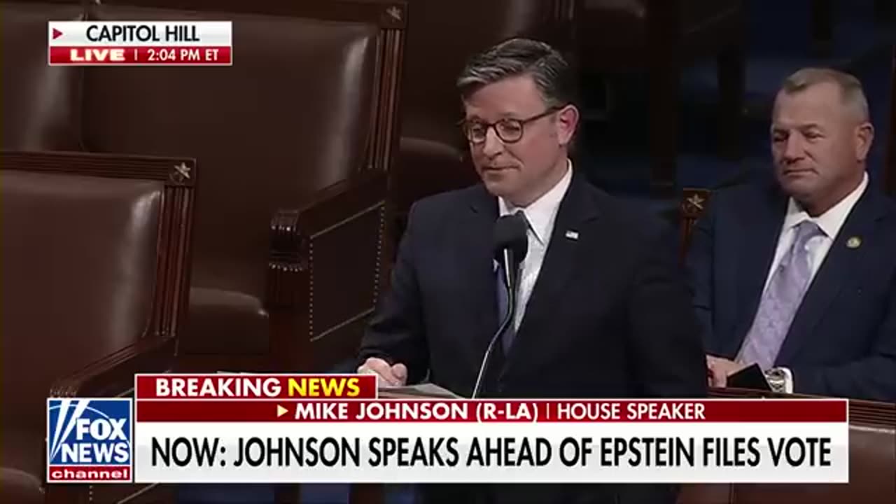 WARNING from Speaker Johnson on Epstein files legislation