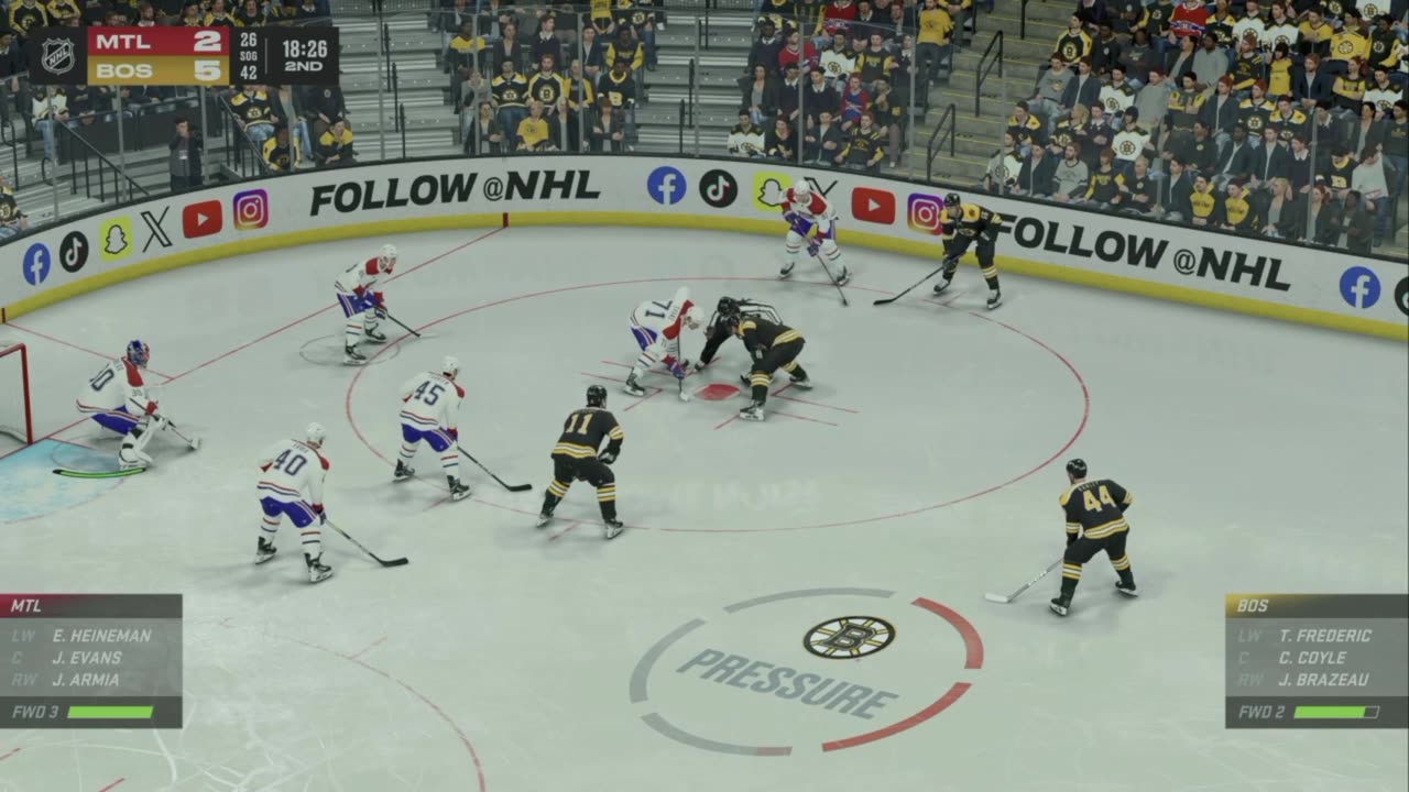 NHL 5 Montreal Canadiens At Boston Bruins
