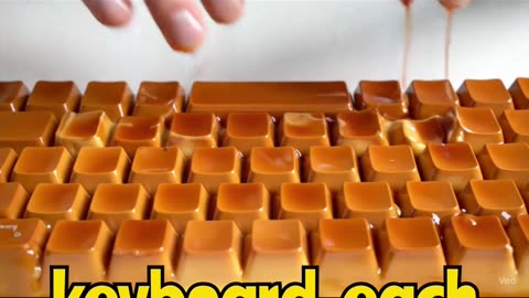 Satisfying Caramel & Chocolate Keyboards 🍮🍫#asmr #keyboard #chocolate #caramel #satisfyingvideos