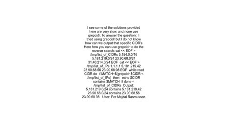 Check if IP Belongs to a CIDR