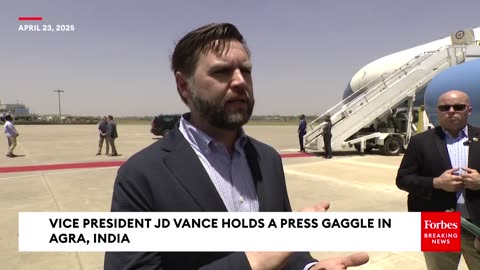 FULL GAGGLE: Vice President JD Vance Takes Questions About Ukraine, Hegseth From Reporters In India