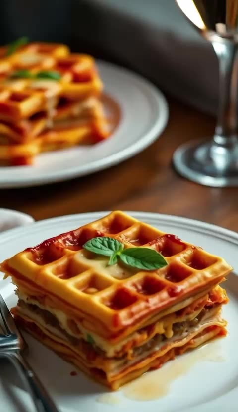 LASAGNA WAFFLES?! (THE 10-MINUTE HACK!) 🧇🍝✨