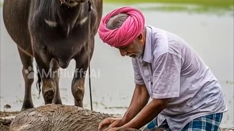 He saved the buffalo life