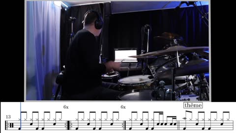 Lucio Battisti - Una Giornata Uggiosa | Batterie + Partition défilante (with drums transcription)
