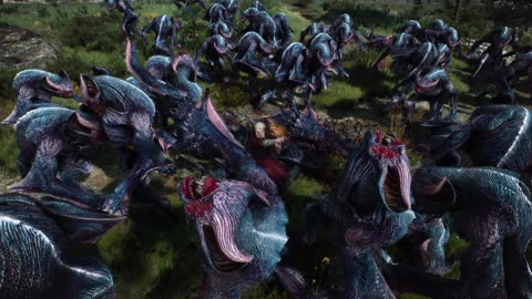 Geralt Fighting Vampires