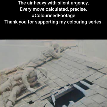 British Troops Roof Assault — Gas Training 1943 #ColourisedHistory