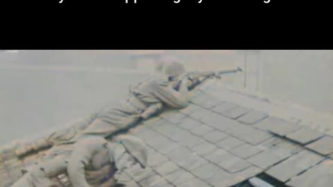 British Troops Roof Assault — Gas Training 1943 #ColourisedHistory