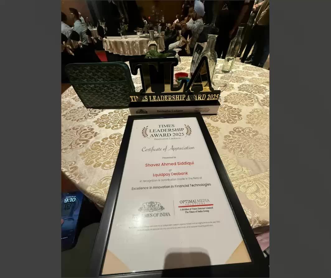 WAAS LQUID PAY - CEO SHAVEZ AHMED SIDDIQUI TIMES LEADERSHIP REWARD 2025 - TOP TEAM ROB BUSER