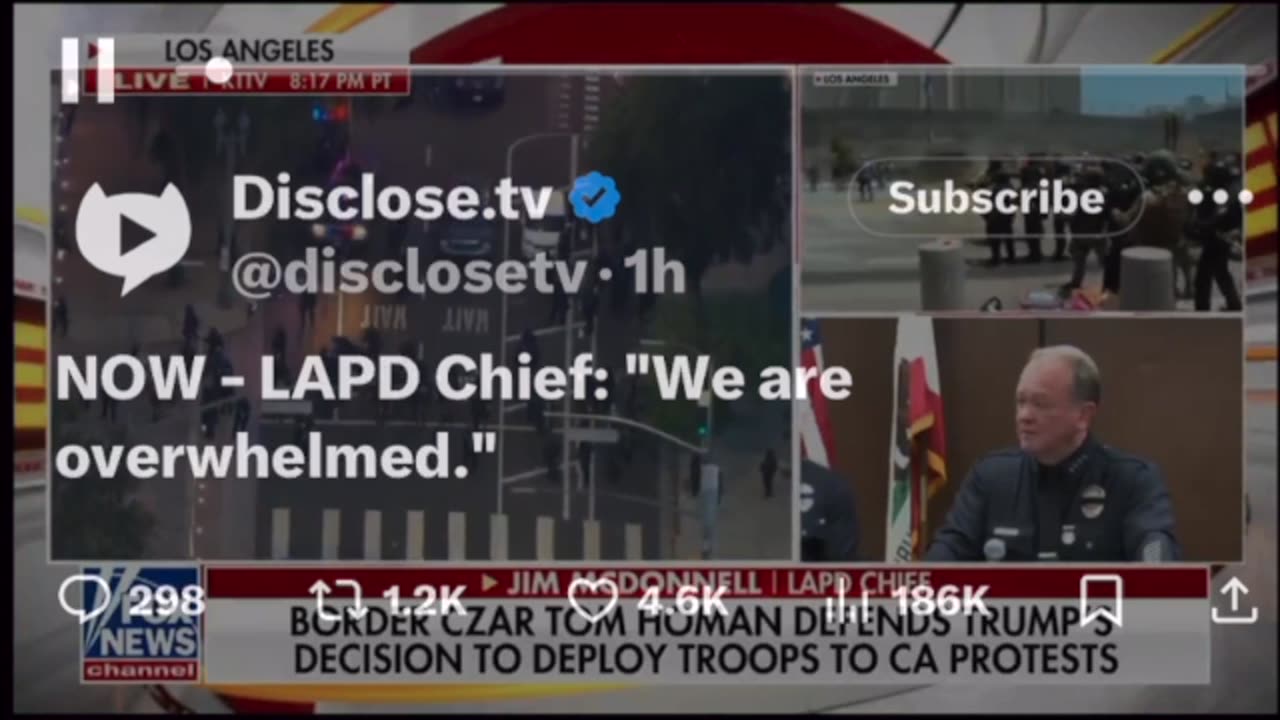 LA PD Chief : " We are overwhelmed "