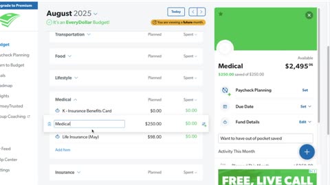 August Budget Setup | Every Dollar | Garage Concrete | 2025