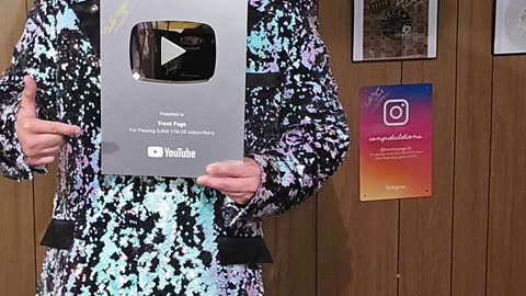 Trent Page's Youtube Award.