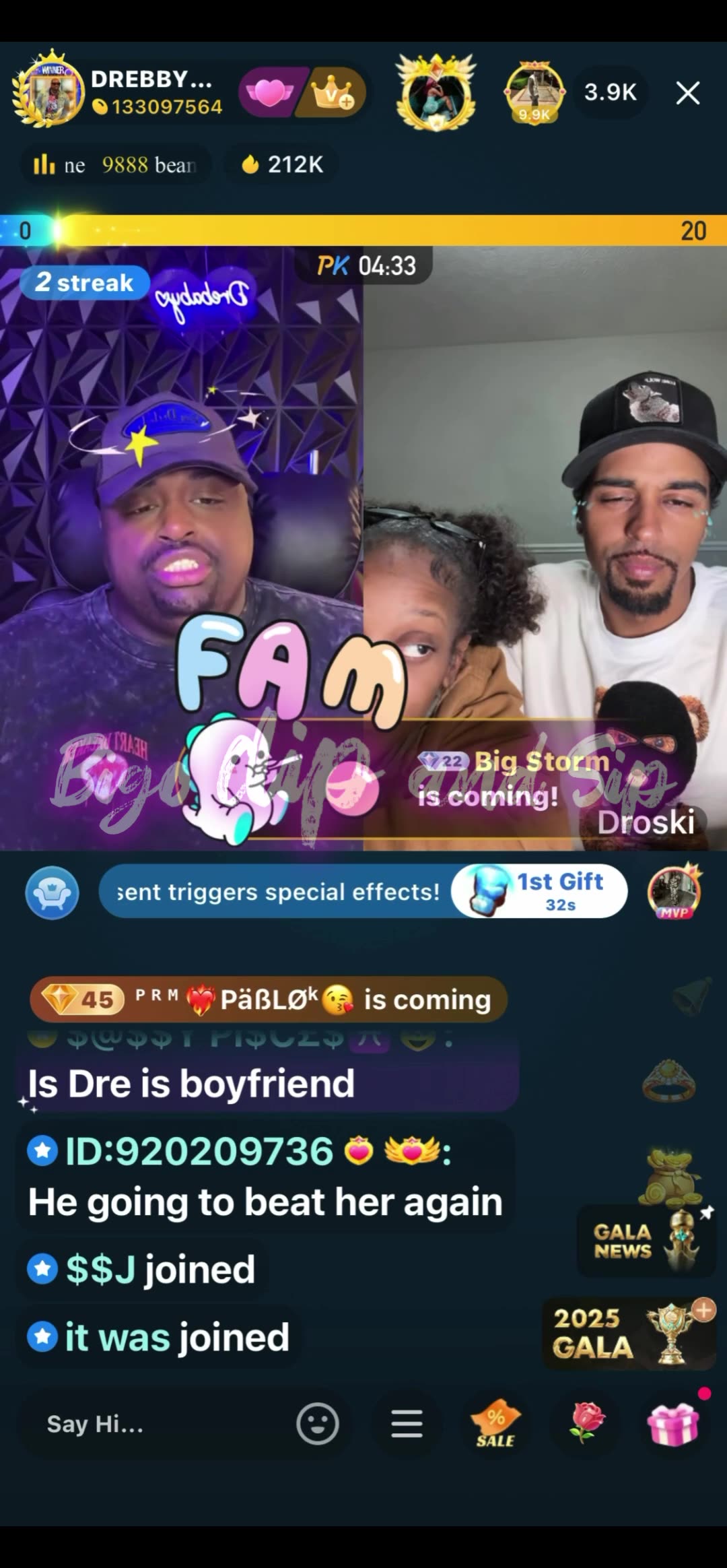 DreBaby comes for 21 for going back to Droski n Droski reacts 11/28/25 #bigoclipandsip