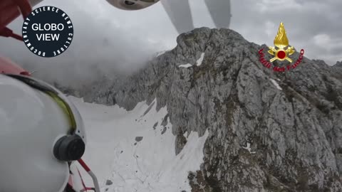 Spectacular rescue at 2,100 meters in Italy