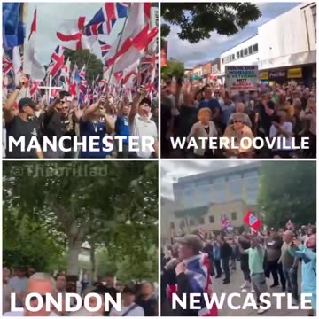 Massive protests break out all across Britain today to close the borders.