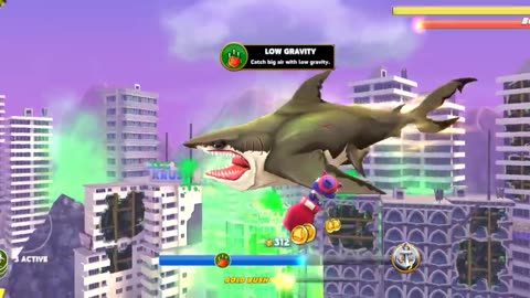 DEMON MEGALODON WITH EAGLE LIVE | Godzilla | 4K Gameplay Video | Viral Hungry Shark Evolution | Game