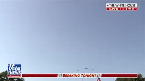 B-2 stealth bombers that struck Iran perform a flyover above the White House