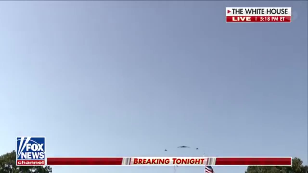 B-2 stealth bombers that struck Iran perform a flyover above the White House