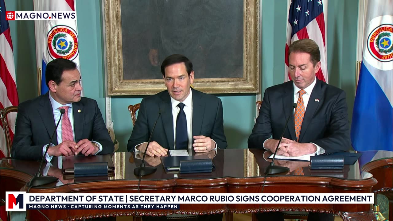 🇺🇸 Department of State | Secretary Marco Rubio Signs Cooperation Agreement with Paraguay [LIVE]