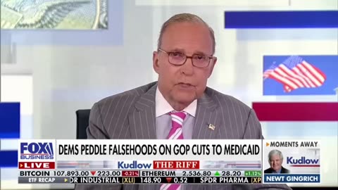 Larry Kudlow: Trump has had "one, big, beautiful bill" for the first half of the year.
