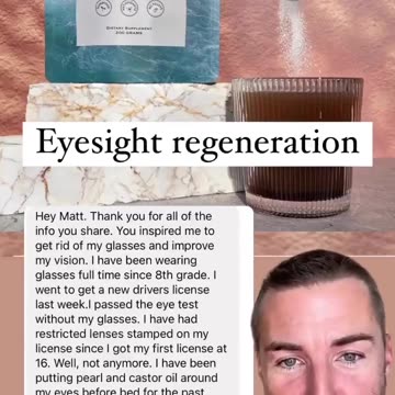 Eyesight Regeneration with Pearl powder. We are self regenerating beings.