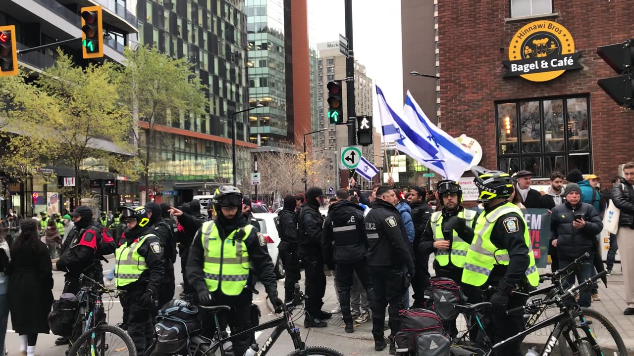 PRO-PALESTINE PROTESTERS FACE OFF WITH PRO-ISRAEL PROTESTERS