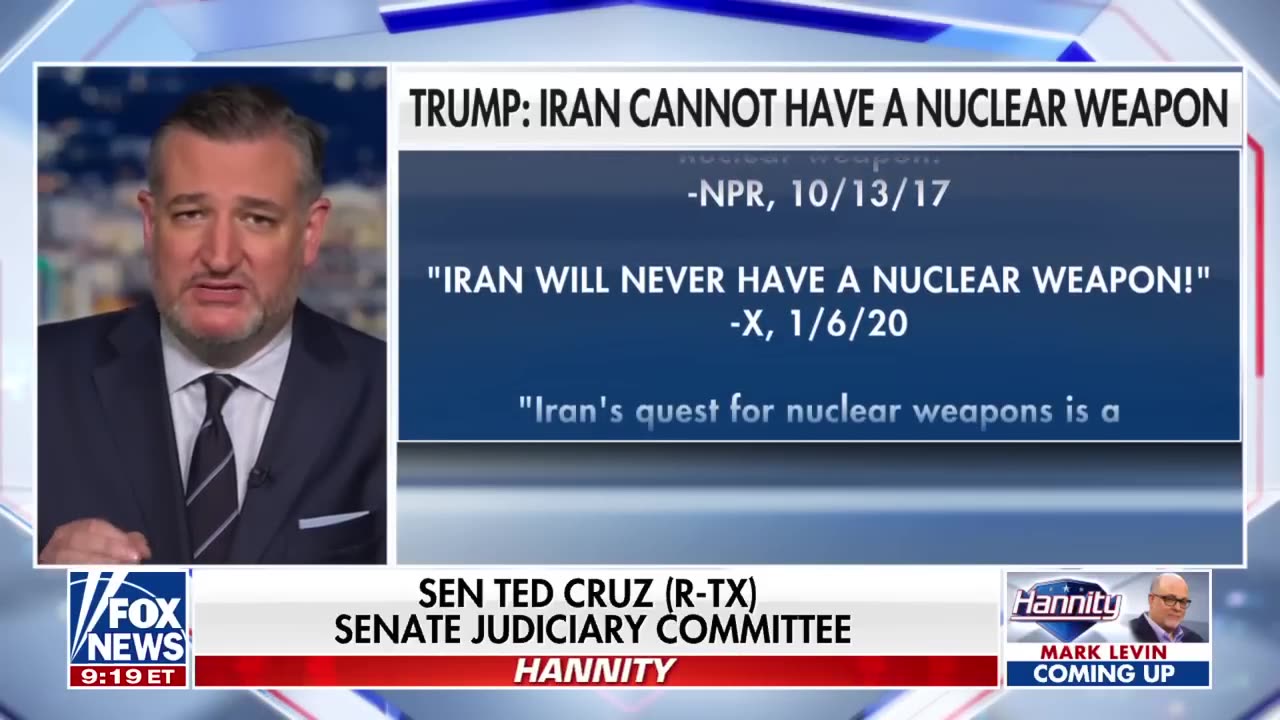 "ISRAEL IS DOING US an ENORMOUS FAVOR" - Ted Cruz