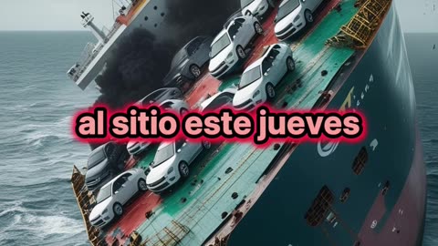 ¡Impresionante! Barco con miles de autos se hunde antes de llegar a México